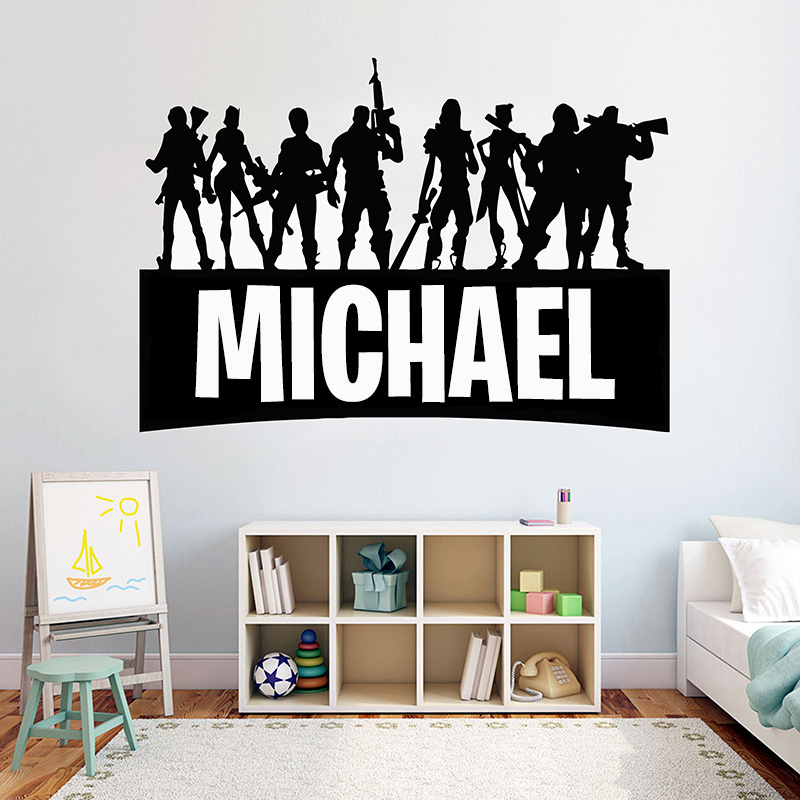 Gaming Accessories Wall - Juego Gamer personalizado nombre decoración de